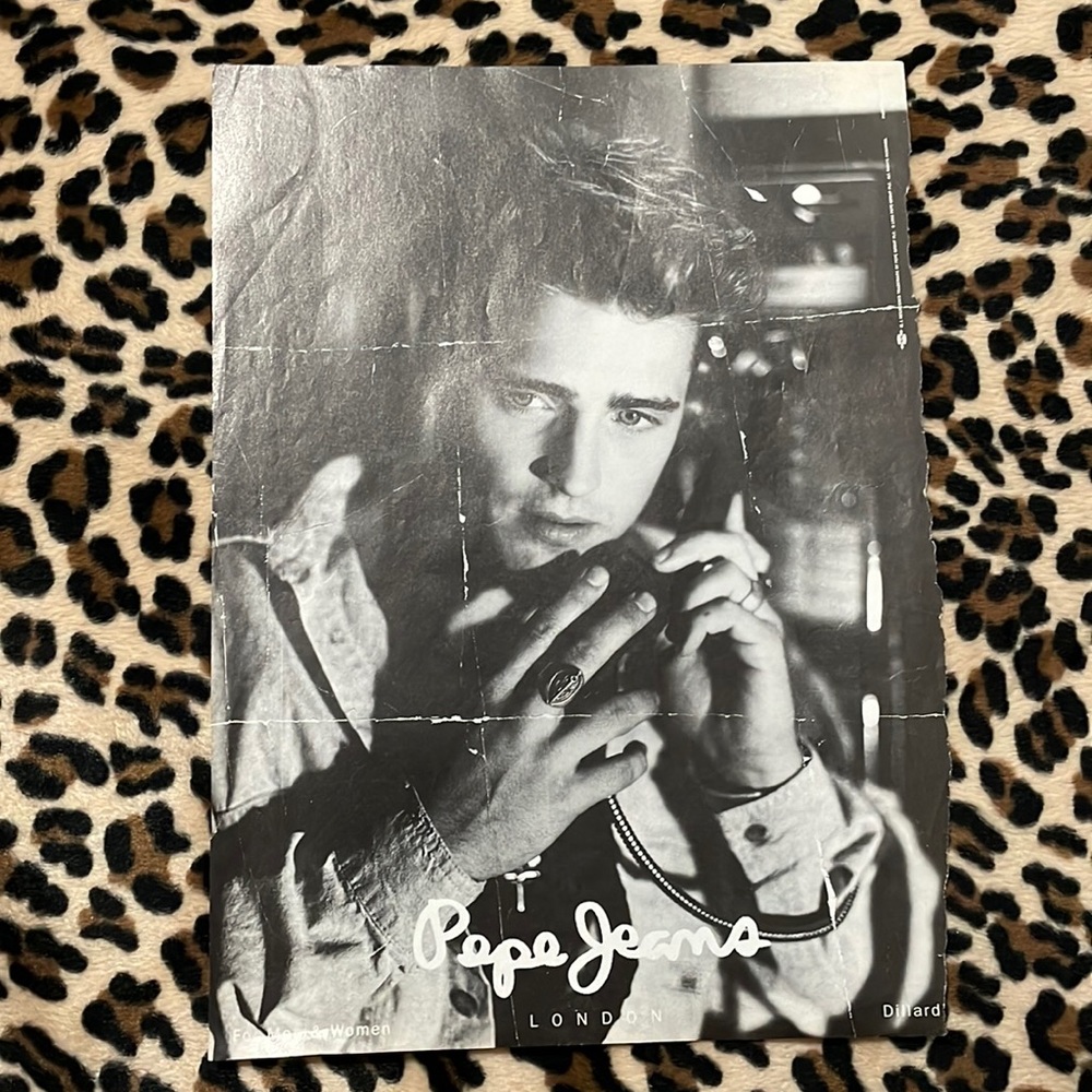 1993 JASON PRIESTLY Pepe Jeans 90s Magazine Paper Print Ad Beverly Hills 90210